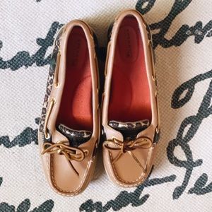 Sperry Women's Angelfish Leopard Jacquard Slip-On Boat